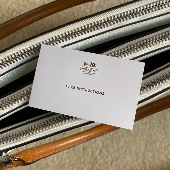 Authentic Coach Colorblock Leather Satchel - Picture 15 of 15